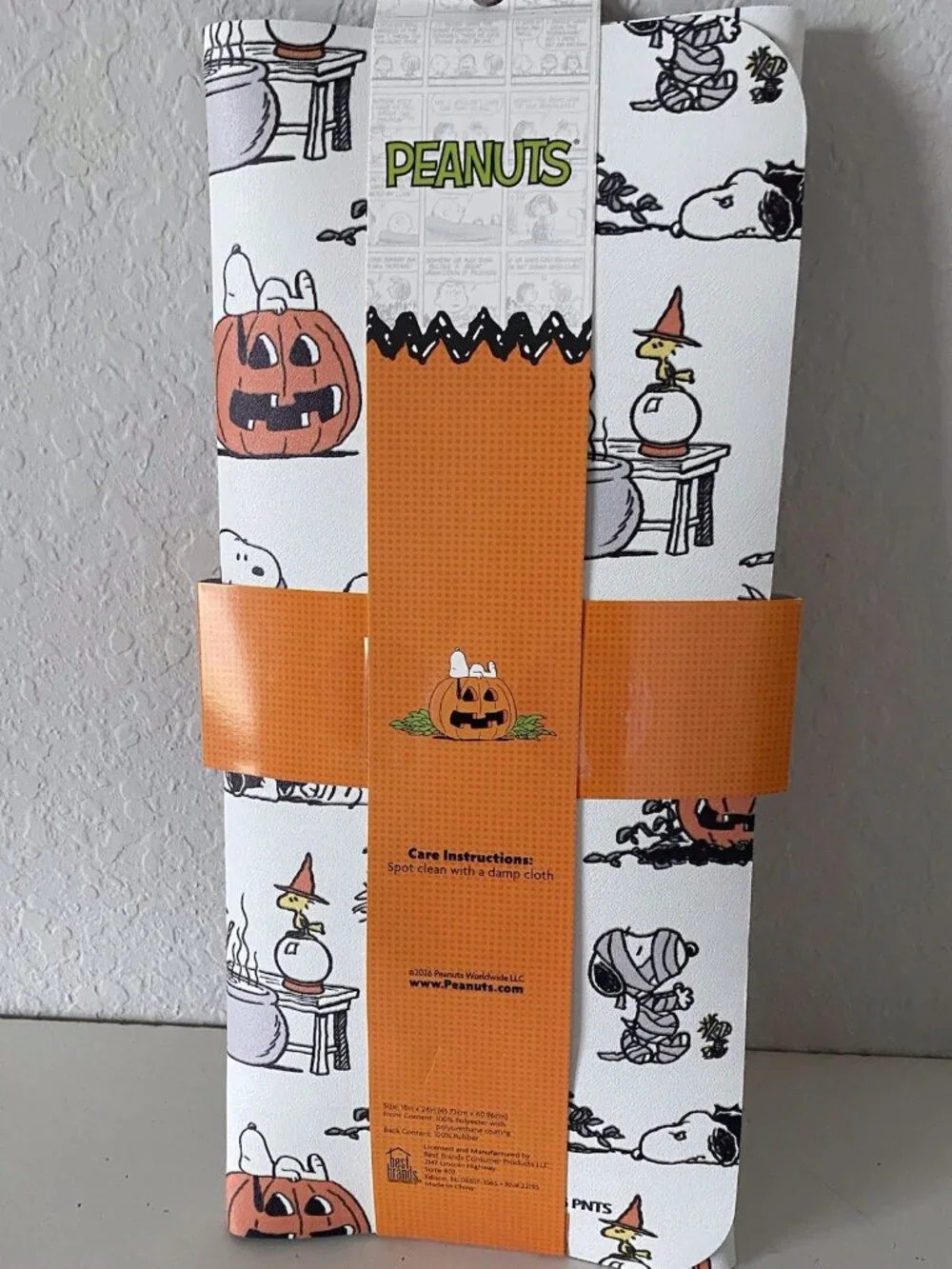 Peanuts Snoopy Woodstock QUICK DRYING RUBBER Kitchen Mat 18 X 24” Halloween NEW